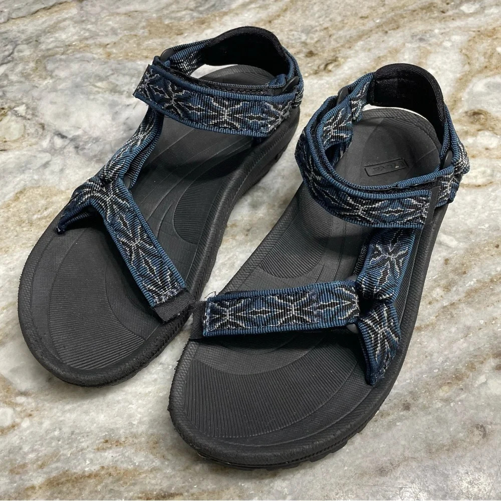TEVA HURRICANE HIKING SPORT ADJUSTABLE STRAP BLUE/BLACK SANDAL size 4